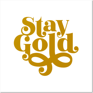BTS stay gold swirl decorative typography Posters and Art